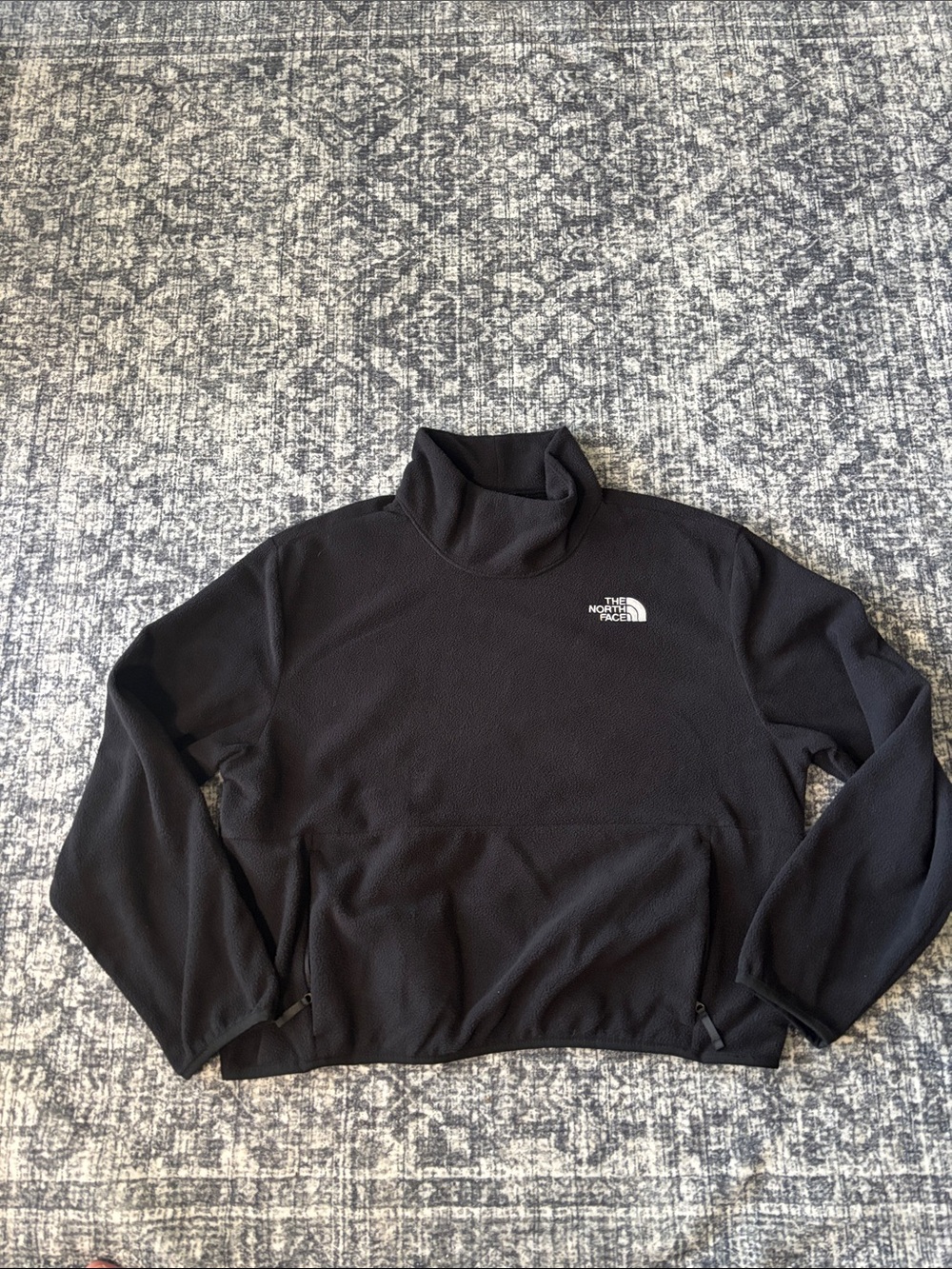 The North Face Women’s Pull Over Mock Neck Fleece - Medium - black